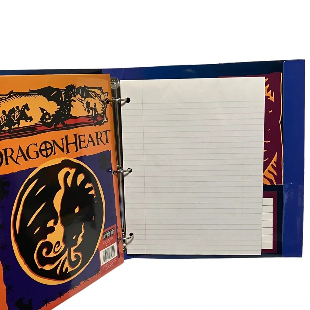 Vintage 1996 DragonHeart Movie 3 Ring Binder & 2 Pocket Folder Impact USA NEW